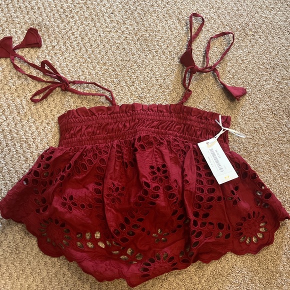 Winston White Cropped Red Top! - Picture 1 of 4